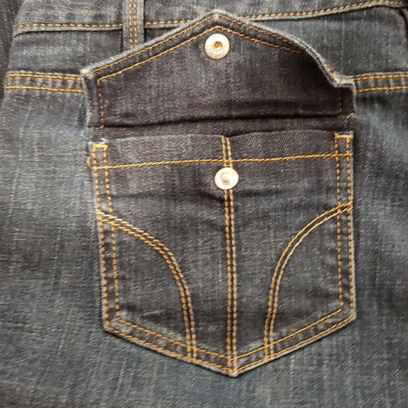 LOFT Modern Flare Jeans Women Size 14 blue denim - Picture 15 of 17